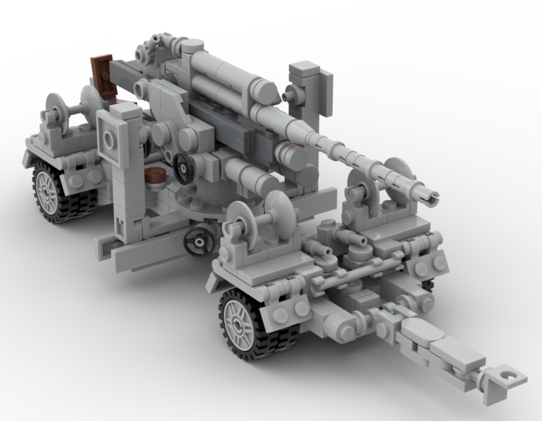 German WW2 Flugzeugabwehrkanone 36 V3.0 MOC