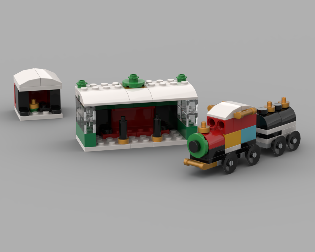 Christmas train station