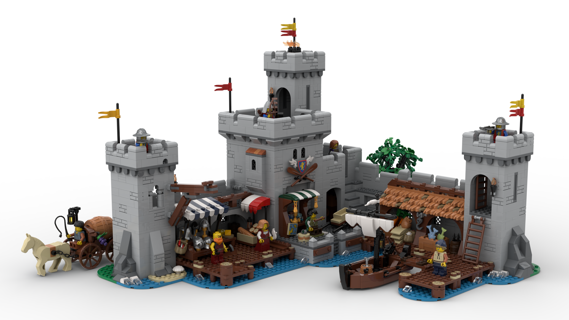 Port of the Lion Knights (Medieval Seaside Market Mod)