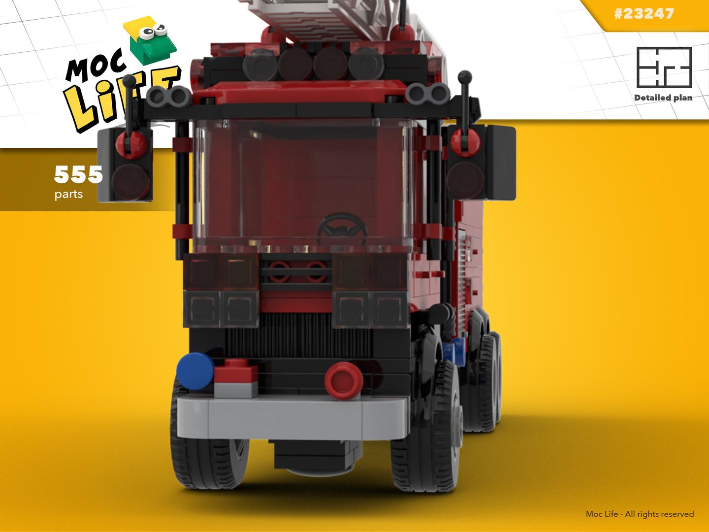 Fire truck with ladder