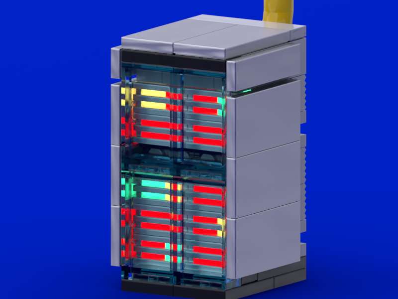 server rack in minifigure size / Server-Schrank in Minifiguren Größe