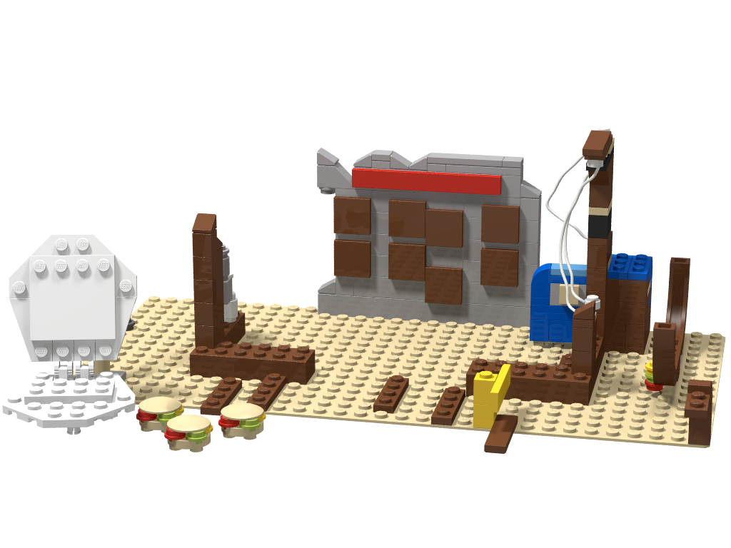 3825-1 - Krusty Krab Destroyed Ruins (Employee of the Month)