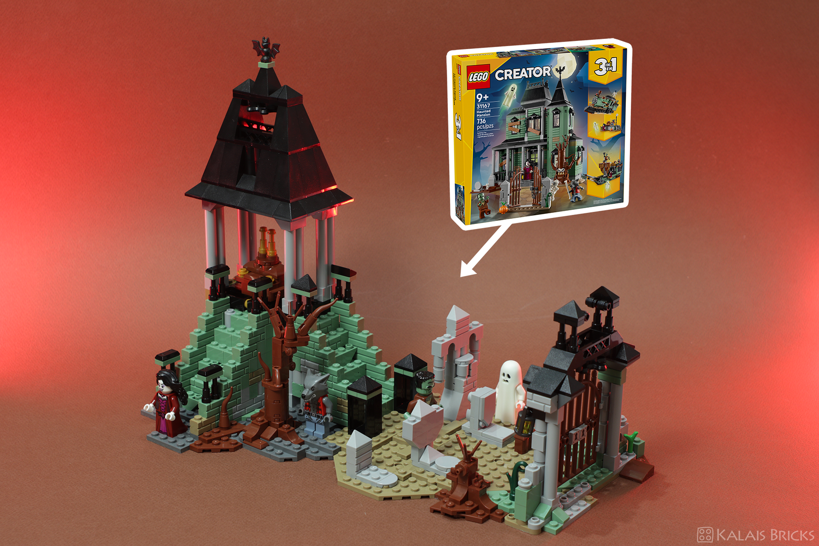 Cemetery with Mausoleum - Model D for Creator 31167 set alternate build