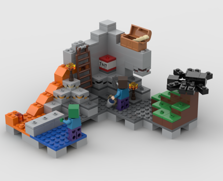 Alternative build of the Minecràft cave - 21113 alternate build