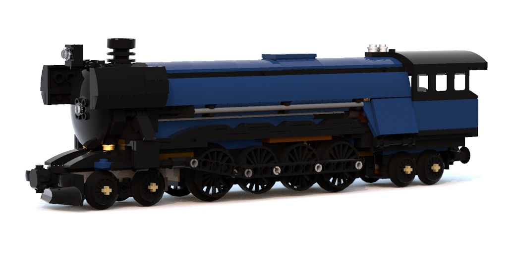 Blue Steam Locomotive