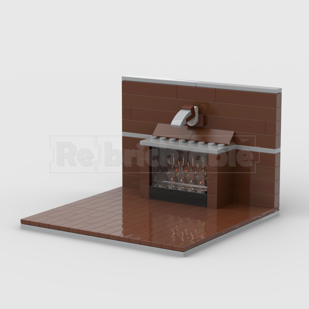 Raptor Head Fireplace