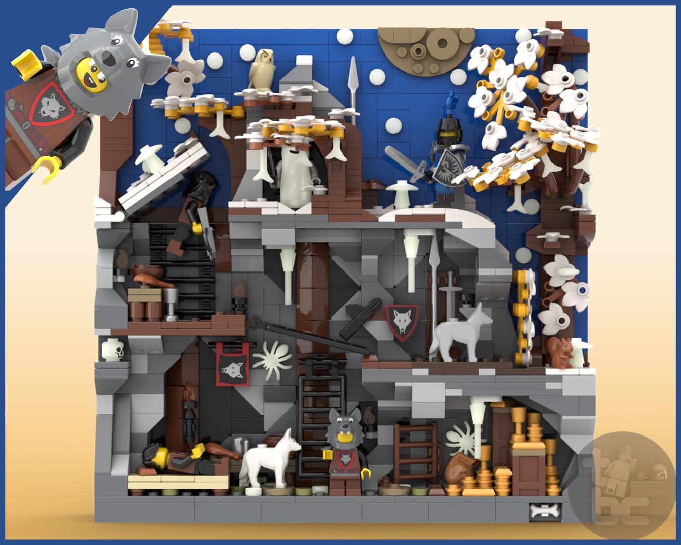 Wolfpack: Starry Winter Night - IKEA Sannahed Diorama