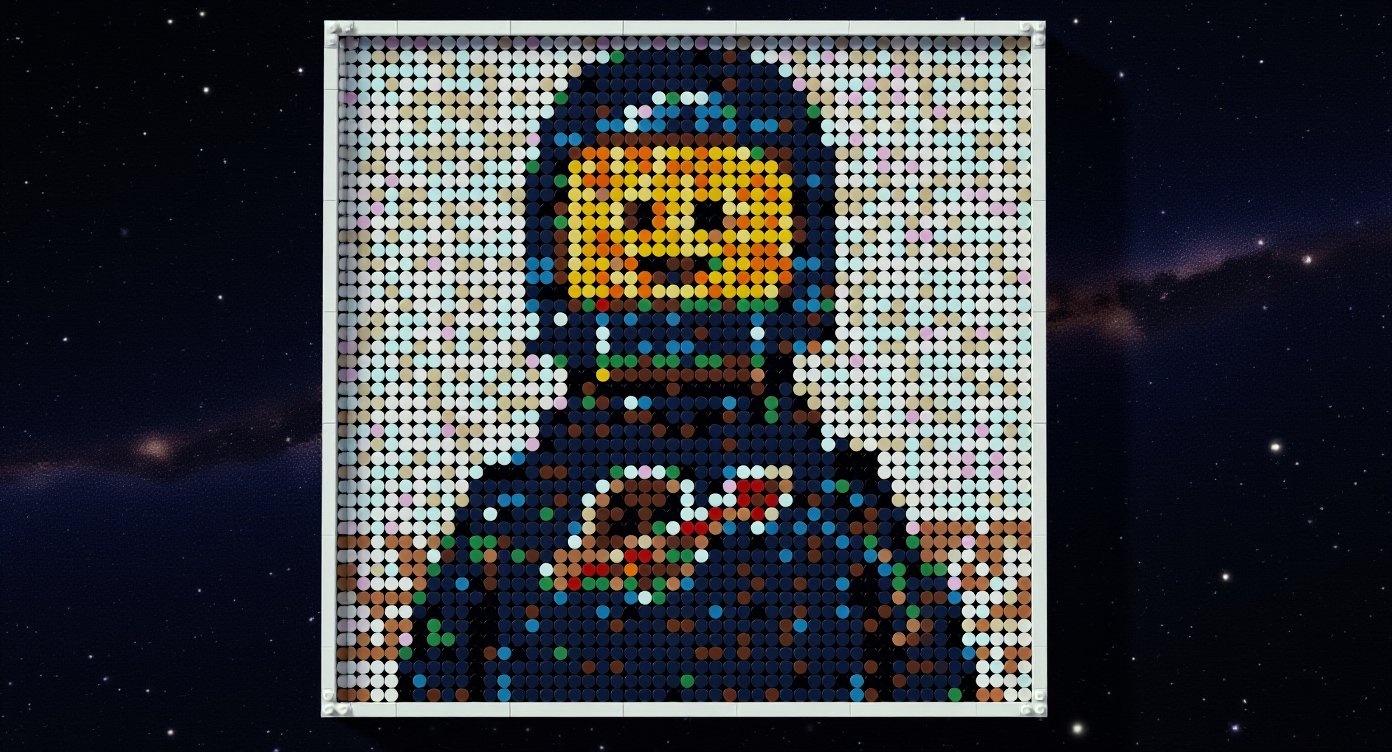 21226 Blue Lego Spaceman Art Project Mosaic