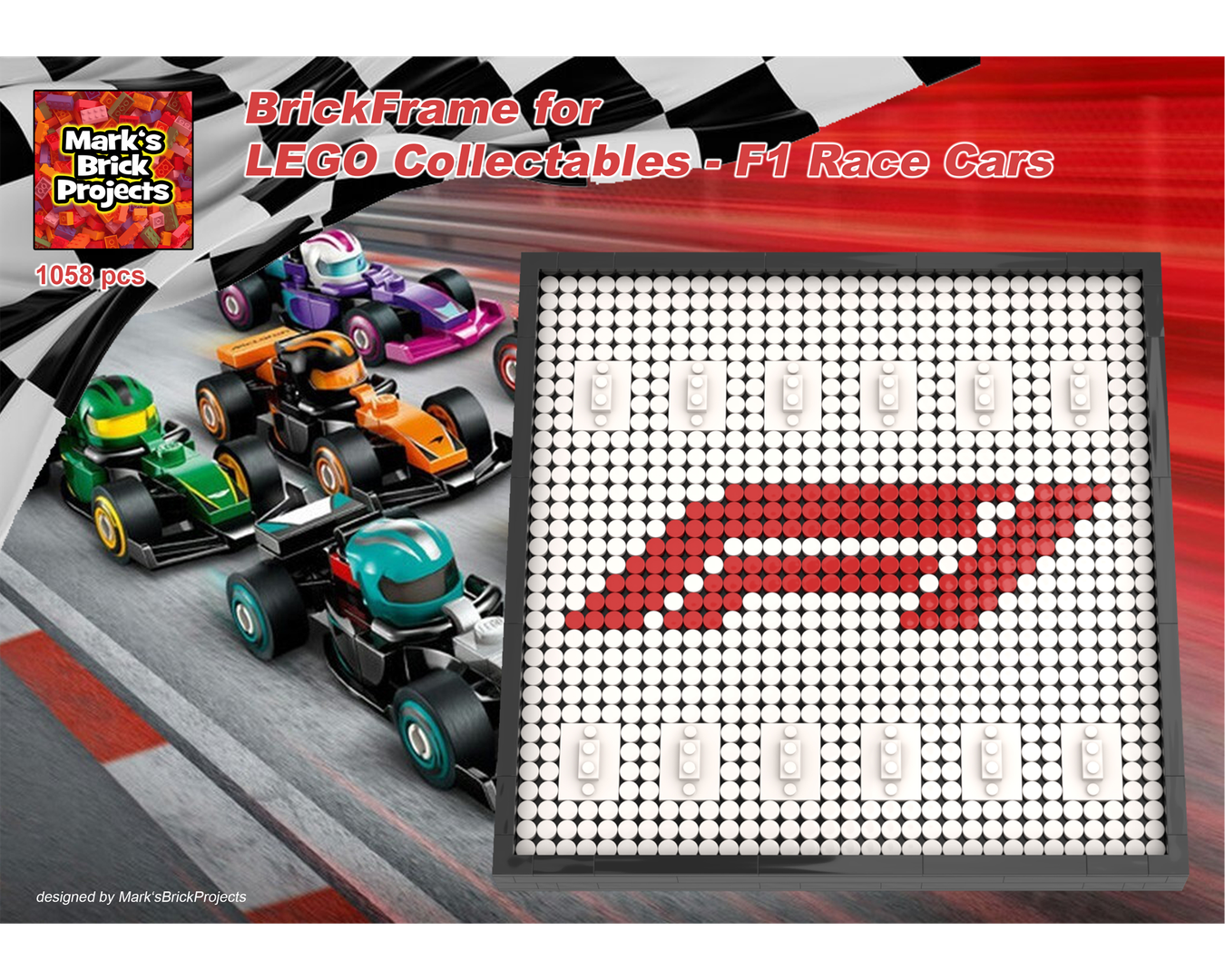 BrickFrame for LEGO Collectables - F1 Race Cars