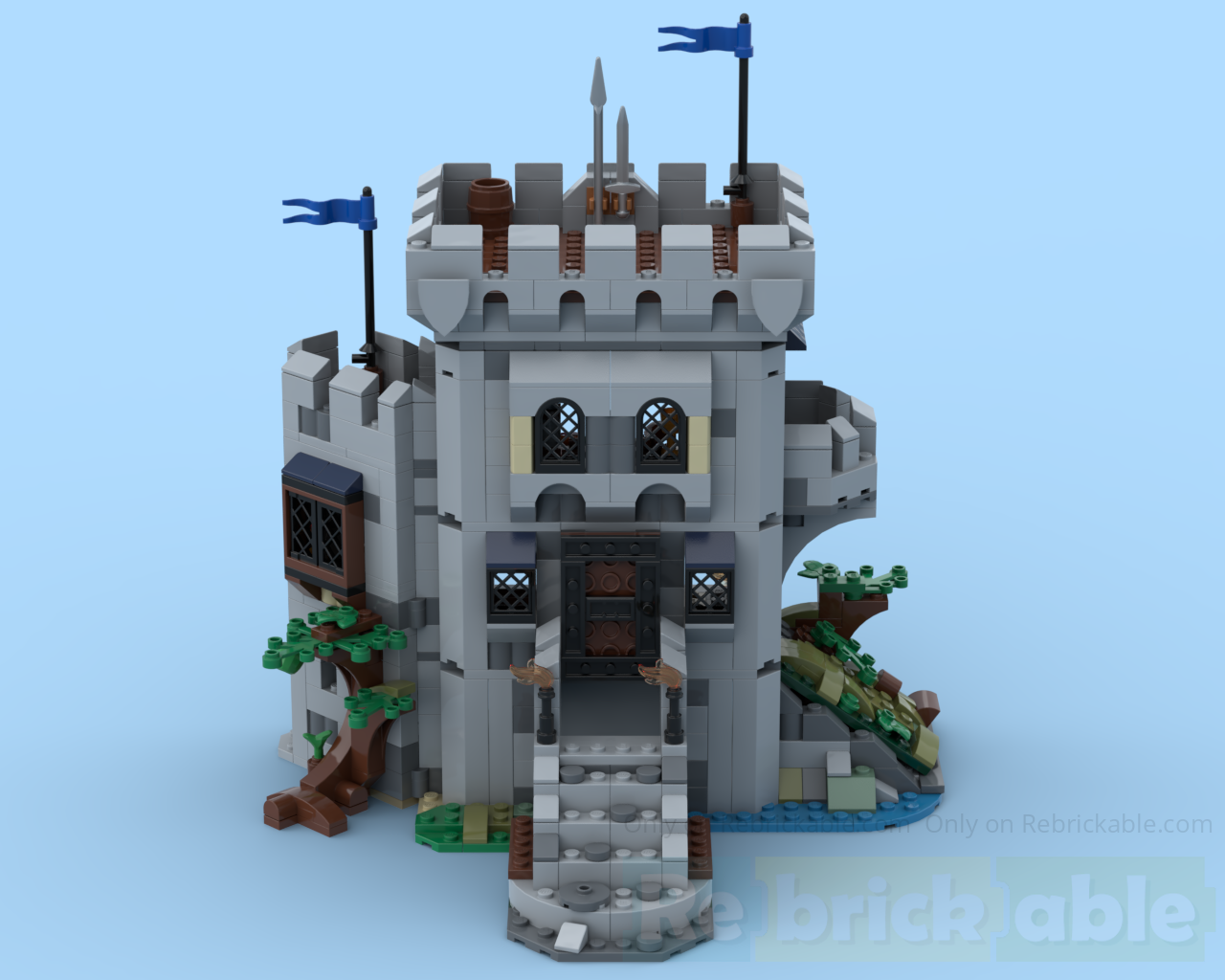 Horse Knight's Castle in the Forest (31168 Alternate Build)