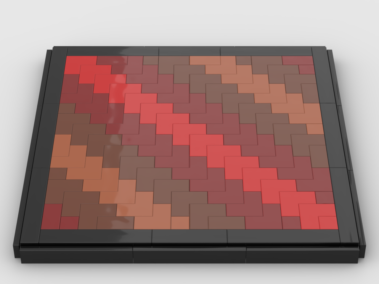 Mandala - L Shaped - Red Shades