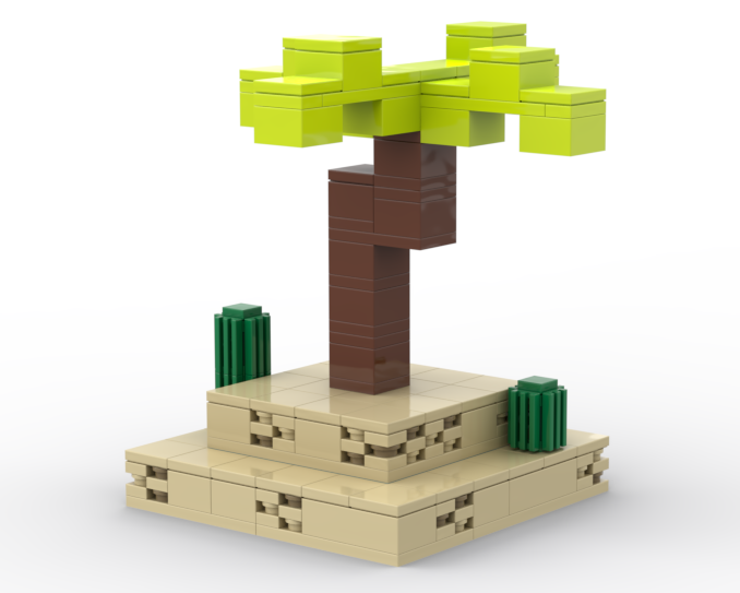 block accurate palm tree.