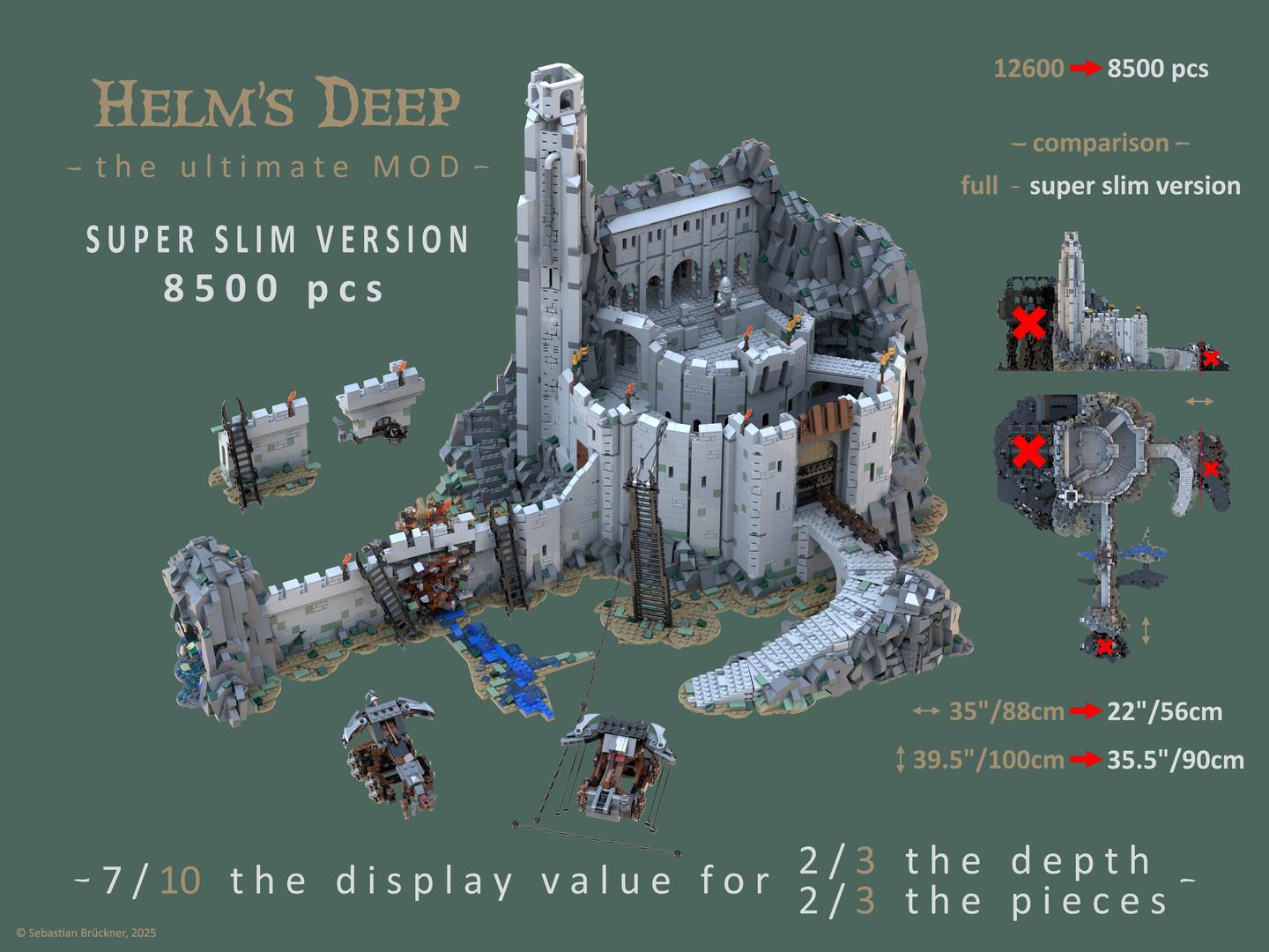 Helm's Deep - the ultimate MOD - SUPER SLIM version - only 56x90cm!