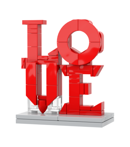 LOVE Sculpture - Minifig Scale