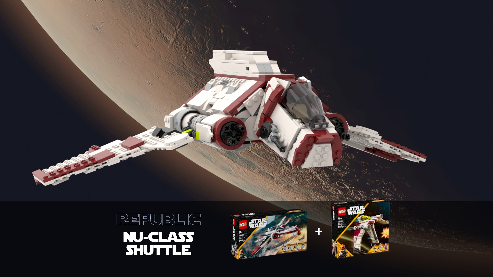 Republic Nu-Class Attack Shuttle - 75402 + 75432 alternative