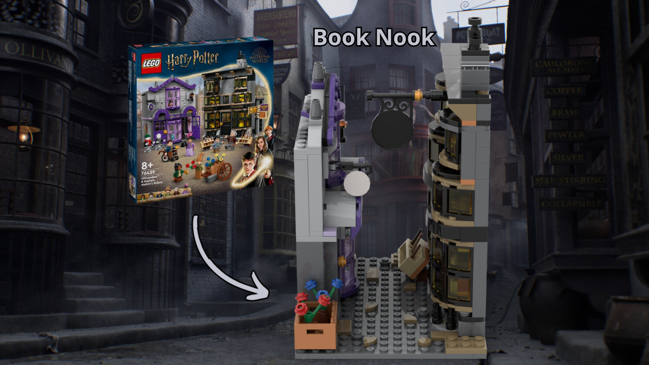 Ollivanders & Madam Malkin's Robes Book Nook alternate build
