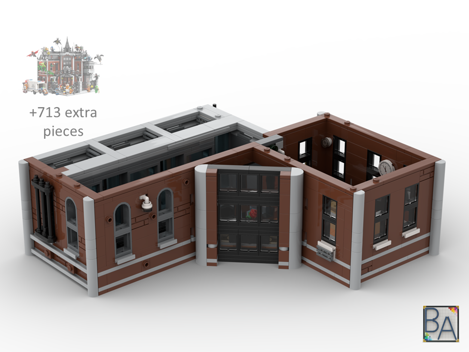 Arkham Asylum Upper Floor - Compatible with Set 76300