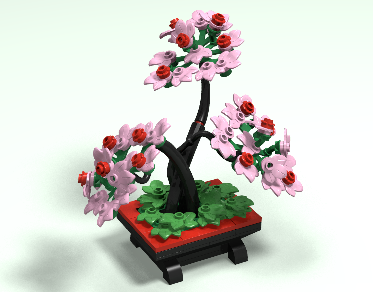 Pink and Red Bonsai tree