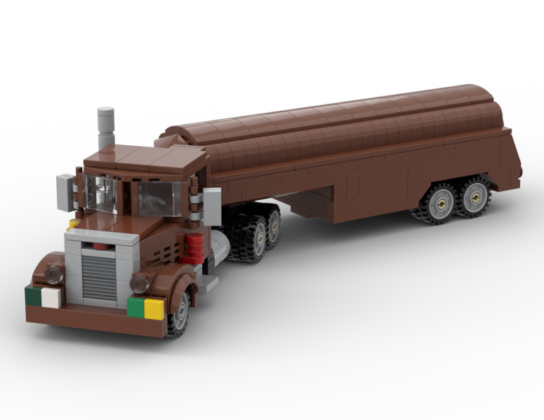 The 1955 Peterbilt 281 and Tanker Trailer From The Movie "Duel"