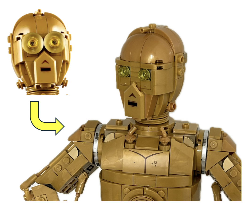 75398 C-3PO Alternative Face (no add. parts needed)