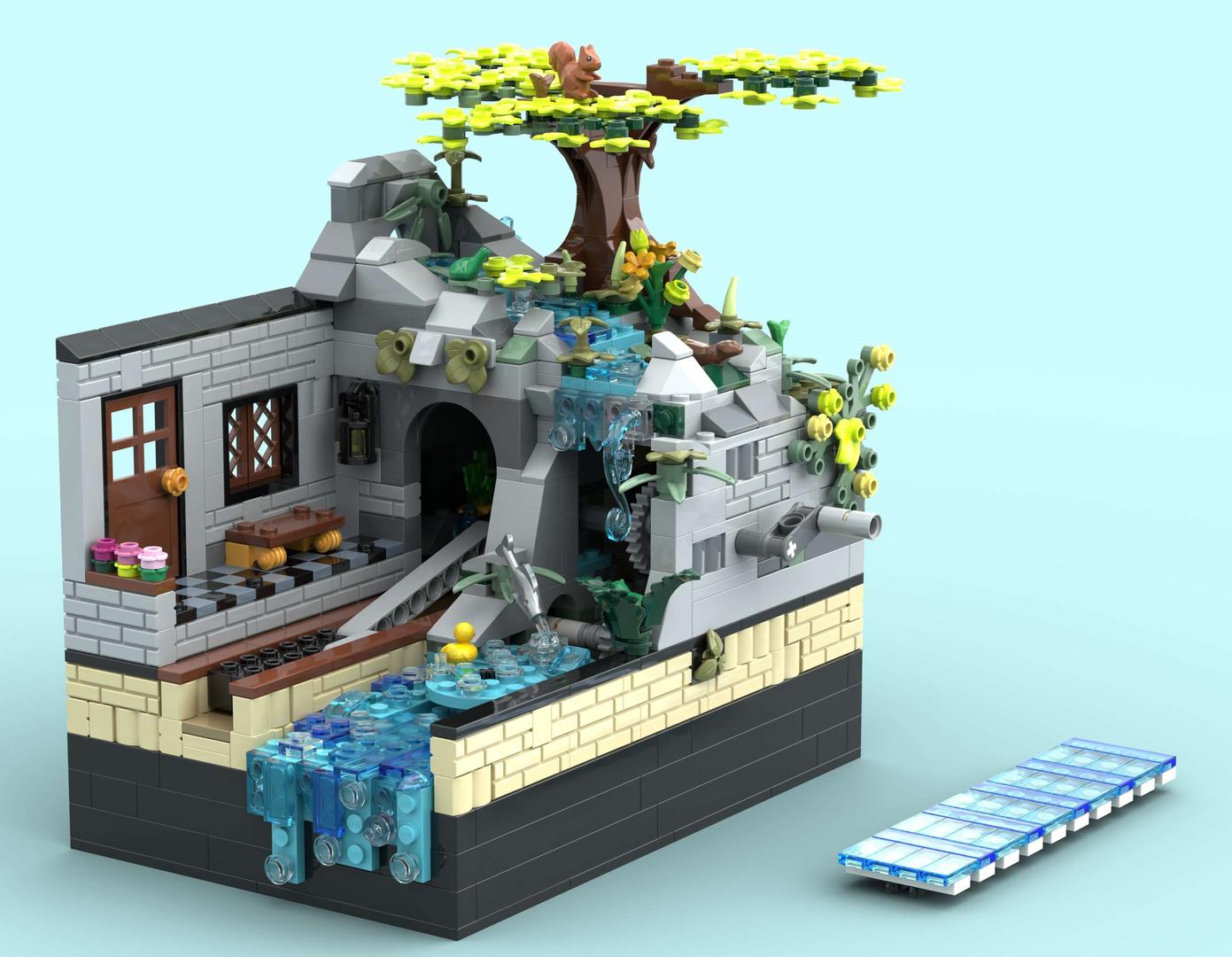 Interactive playground for the train kid and other minifigures