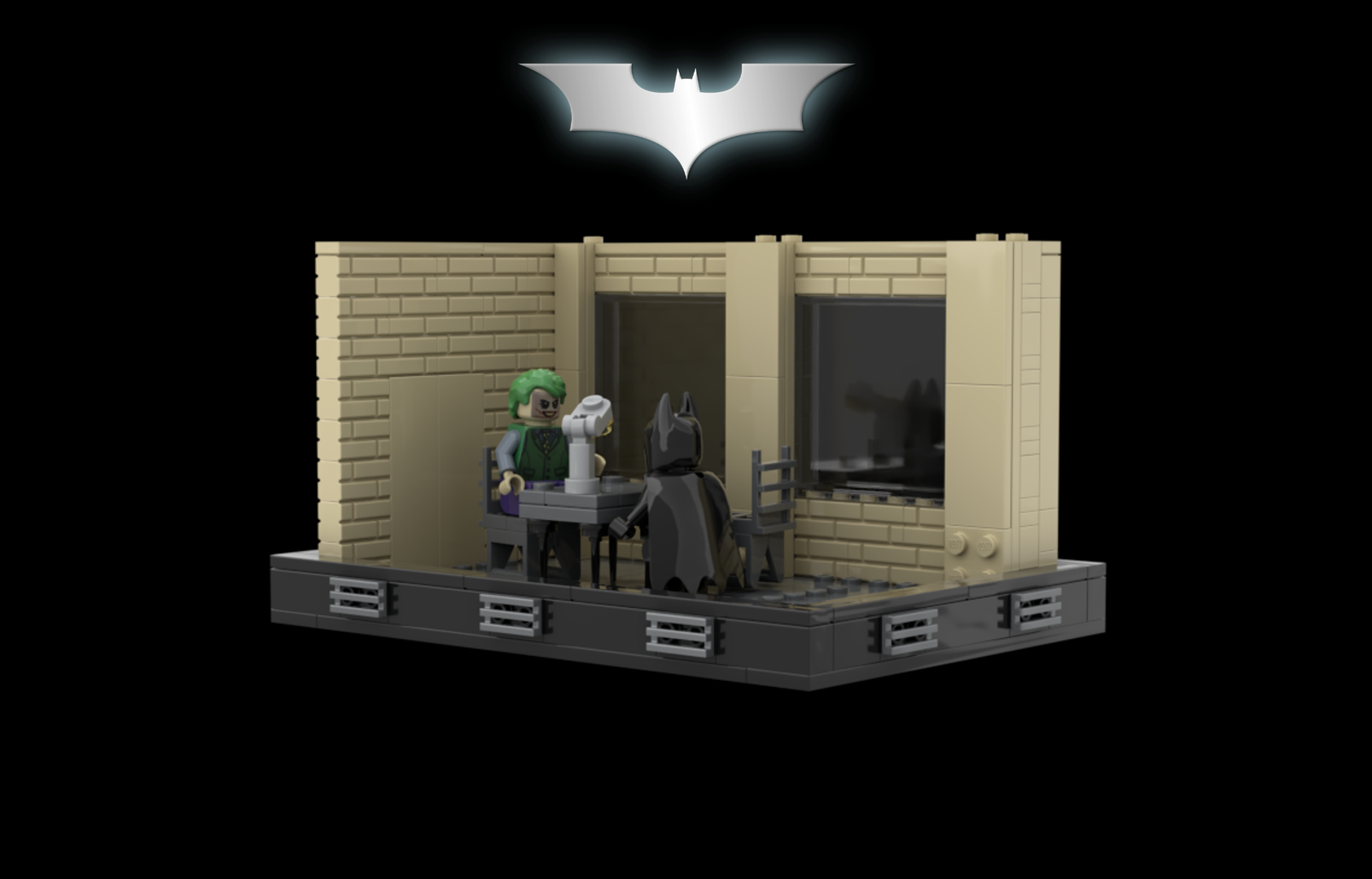 The Dark Knight Interrogating the Joker