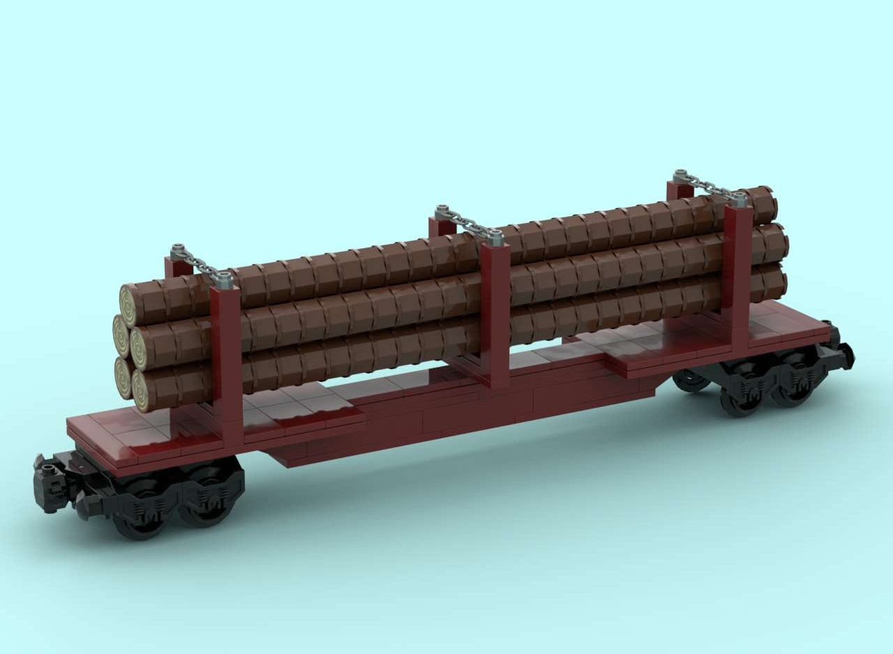 Skeleton Log Train Car