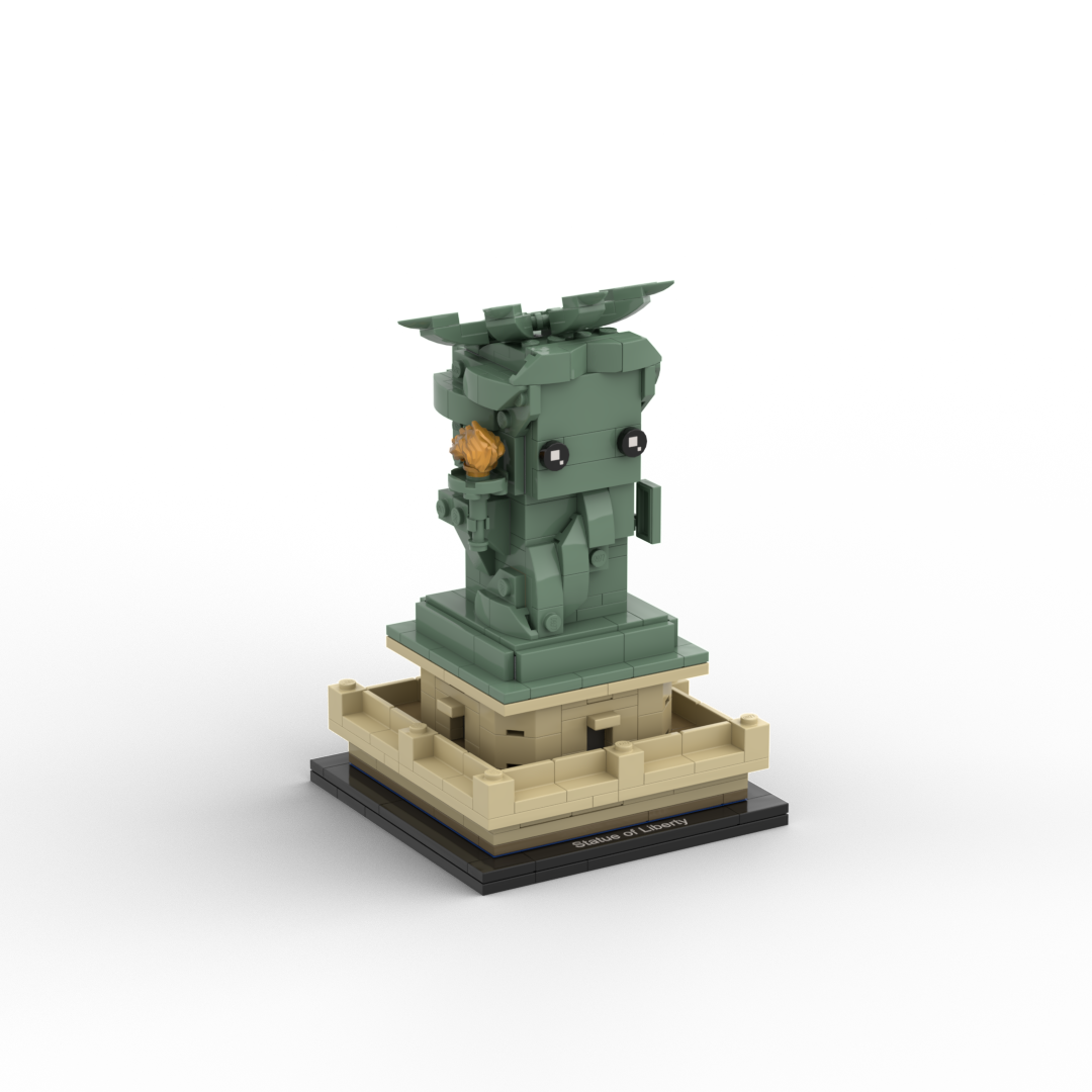 21042 Alt - Lady Liberty Brickheadz Stand