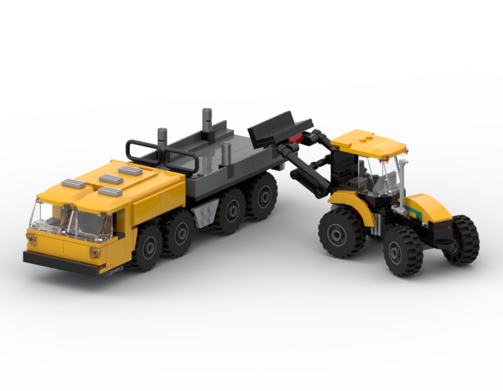 8x8 Flatbed and New Holland TV6070 (60409 alt)