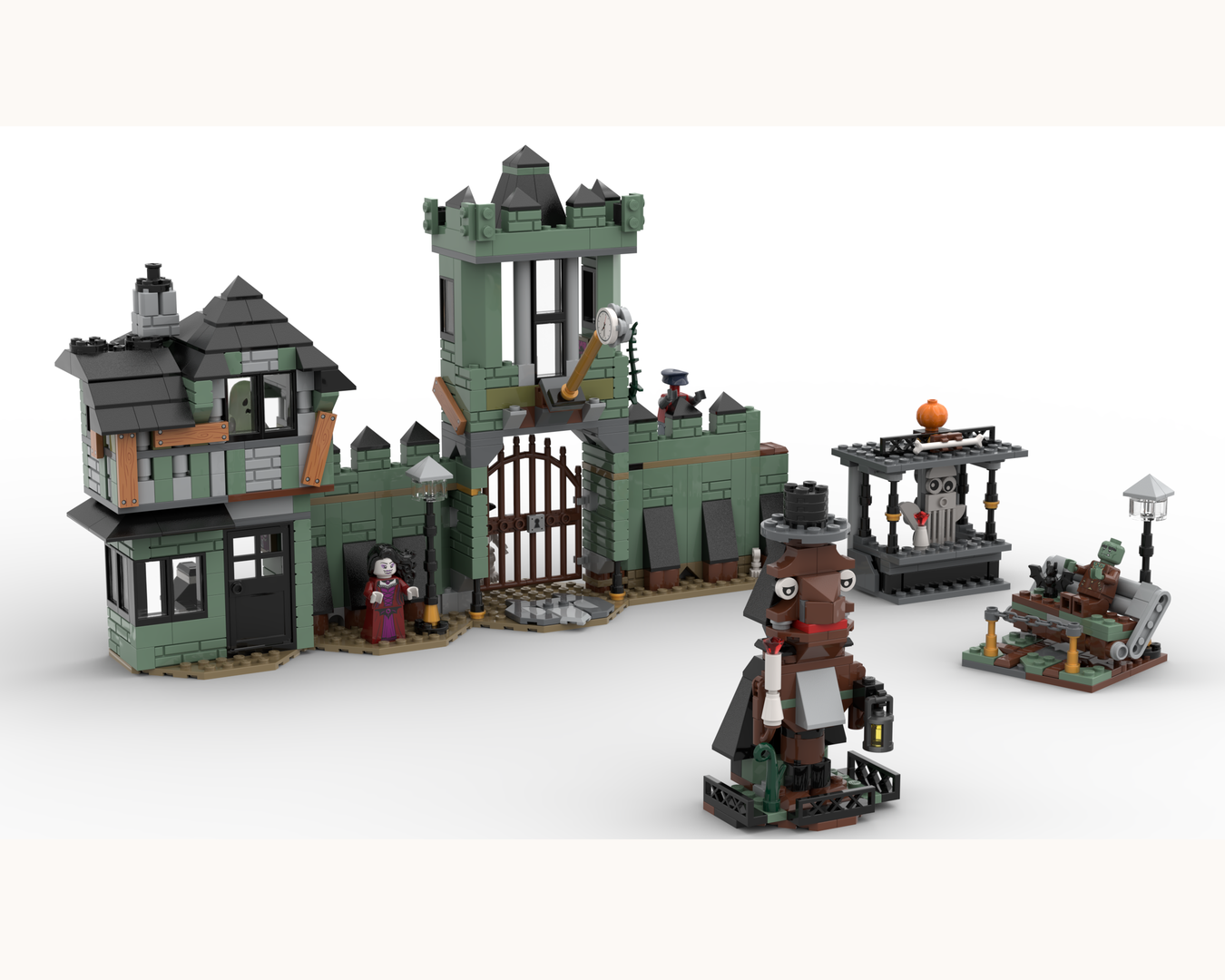 31167 Monster Town Square - Castle Scene