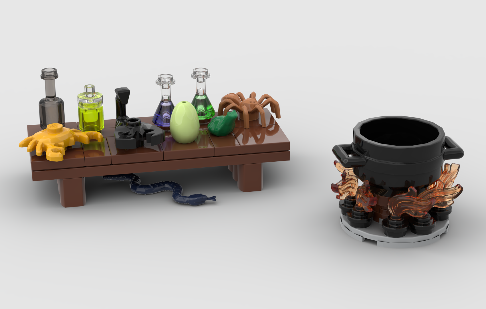 Cauldron Stack Magician's Cauldron with Ingredients (MOC-237295) - LEGO MOC | MOC Tracker
