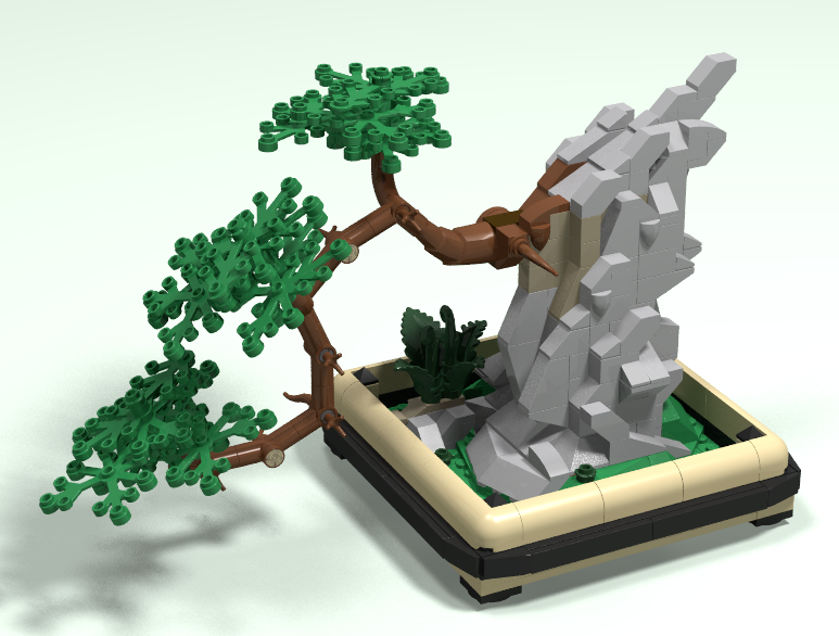 Cascade Bonsai on a rock