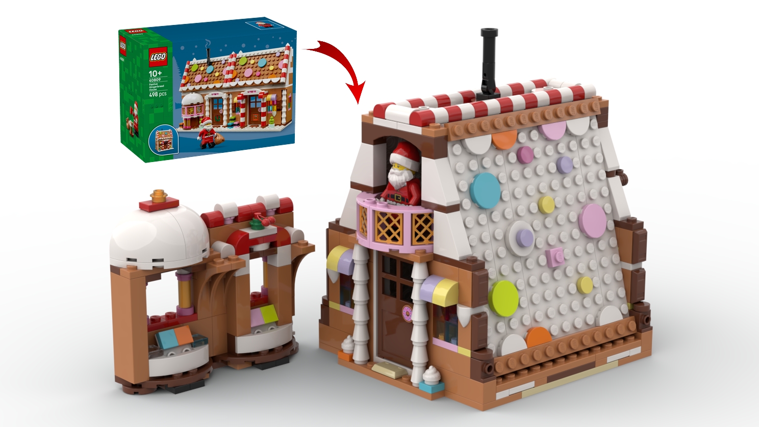 40809 A-Frame Gingerbread House alternate build
