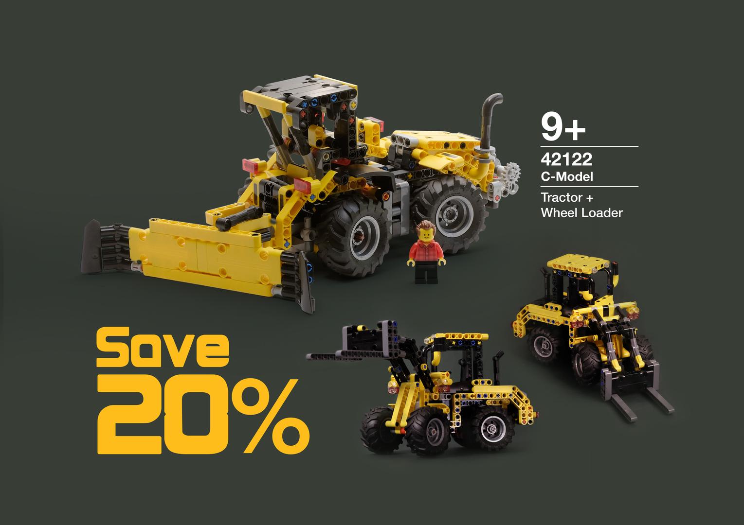 42122 - Combo | Tractor &amp; Wheel Loader with Fork