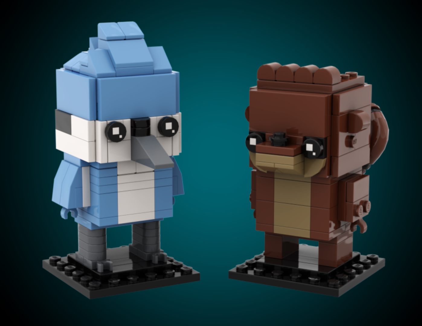 Mordecai and Rigby Brickheadz (Regular Show)