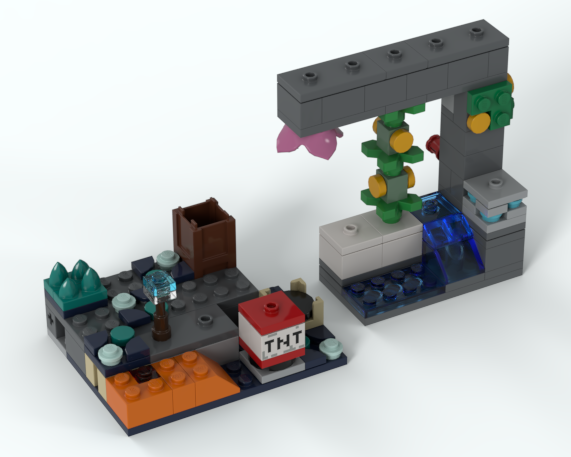 minecraf polybag pack: deep dark/lush caves alternate build