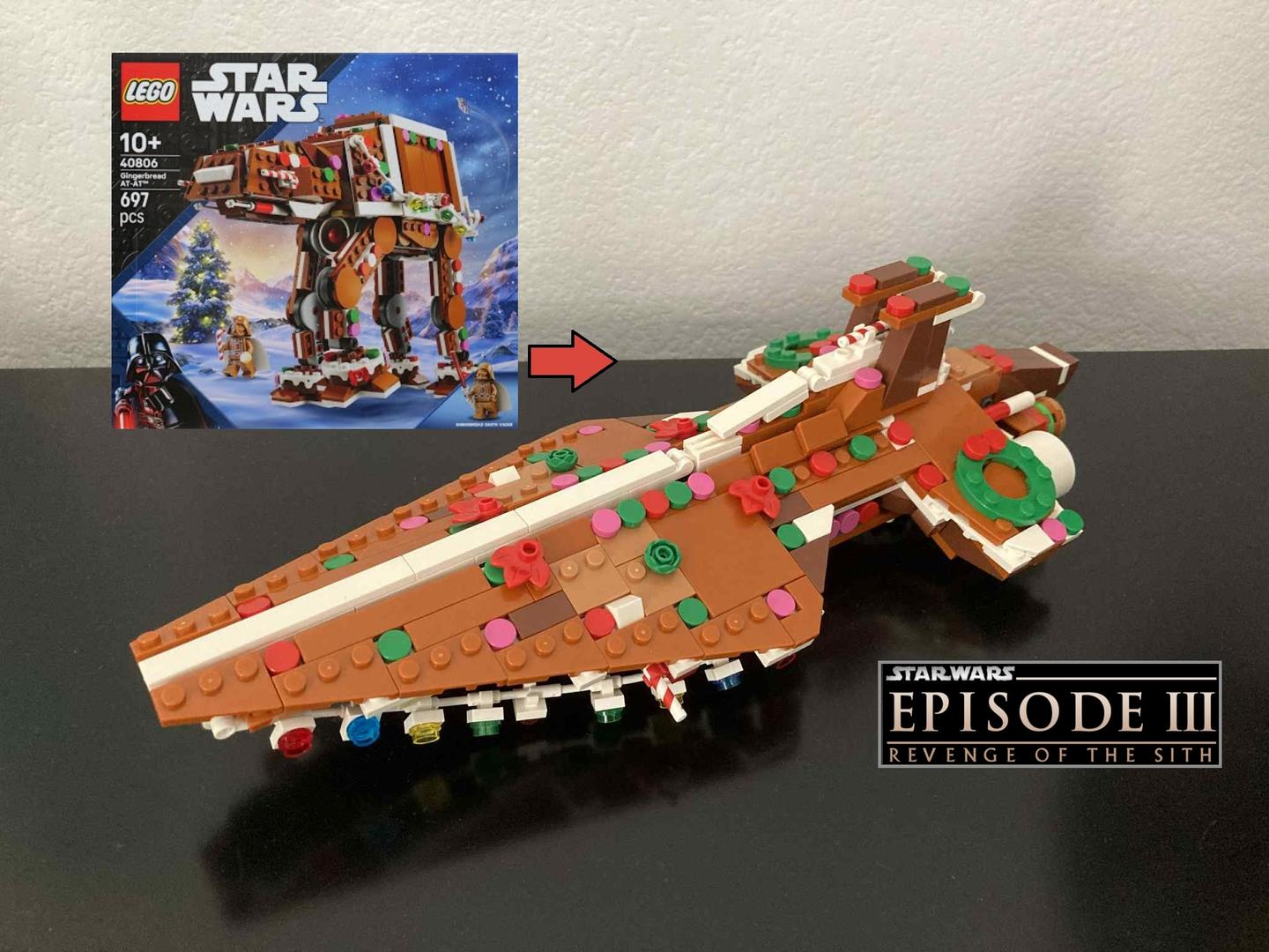 Gingerbread Venator StarDestroyer alternate build