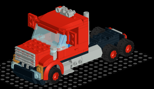 red mack/peterbuilt truck