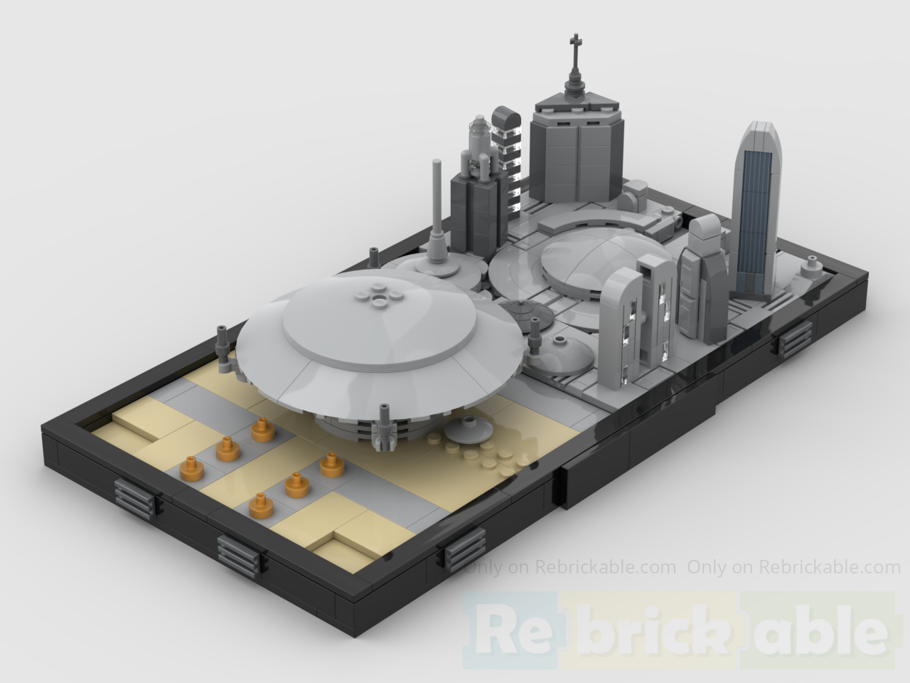 Coruscant: Galactic City Skyline - Senate District (Architecture / Diorama)