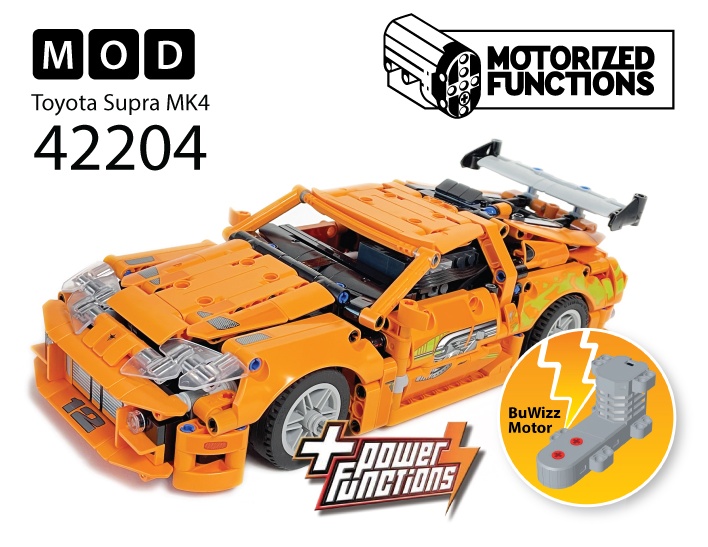 42204 Fast &amp; Furious Toyota Supra MK4 RC MOD for Power Function &amp; BuWizz Mortors