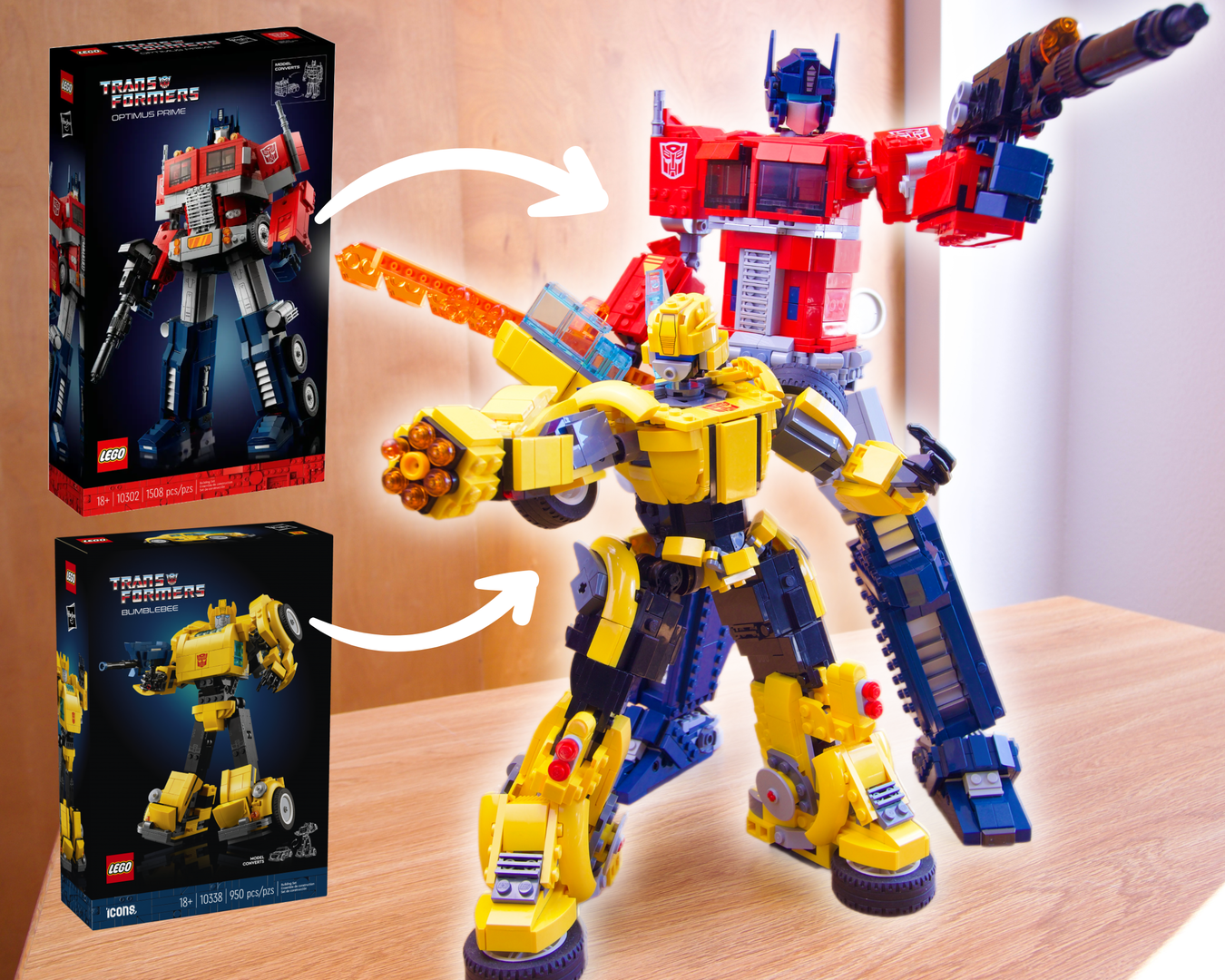Optimus Prime + Bumblebee Alternate Build (10302 + 10338)
