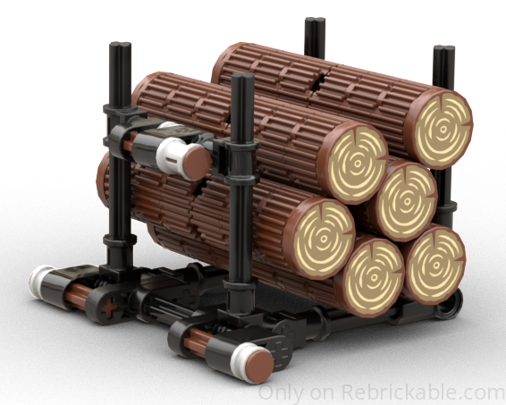 Transport frame for wood billets