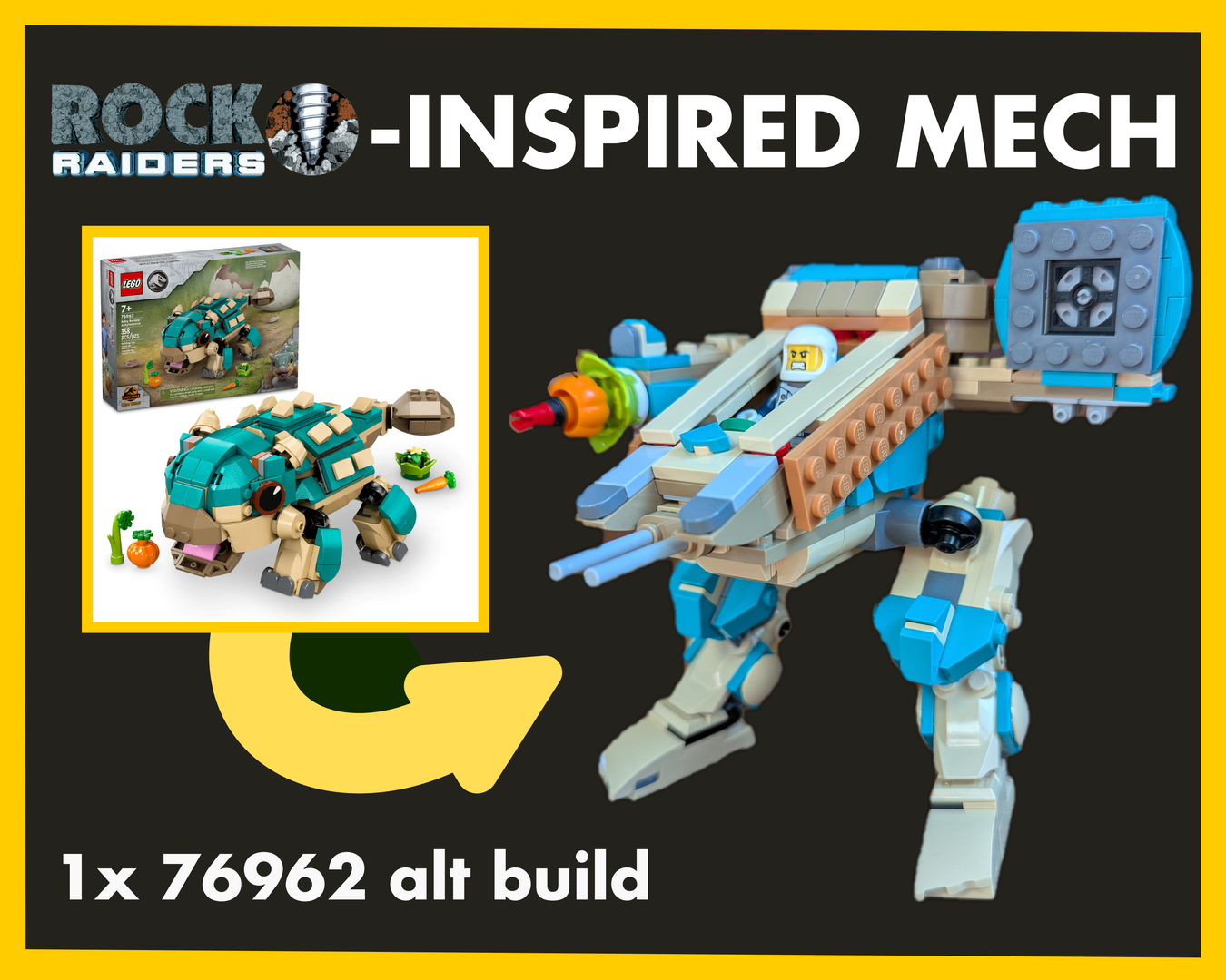 ROCK-RAIDERS-inspired Mech (76962 Baby Bumpy Alt Build)