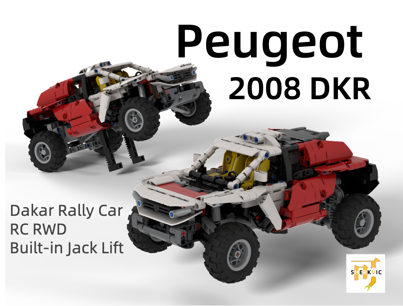Dakar Rally Car with Built-in Jack Lift