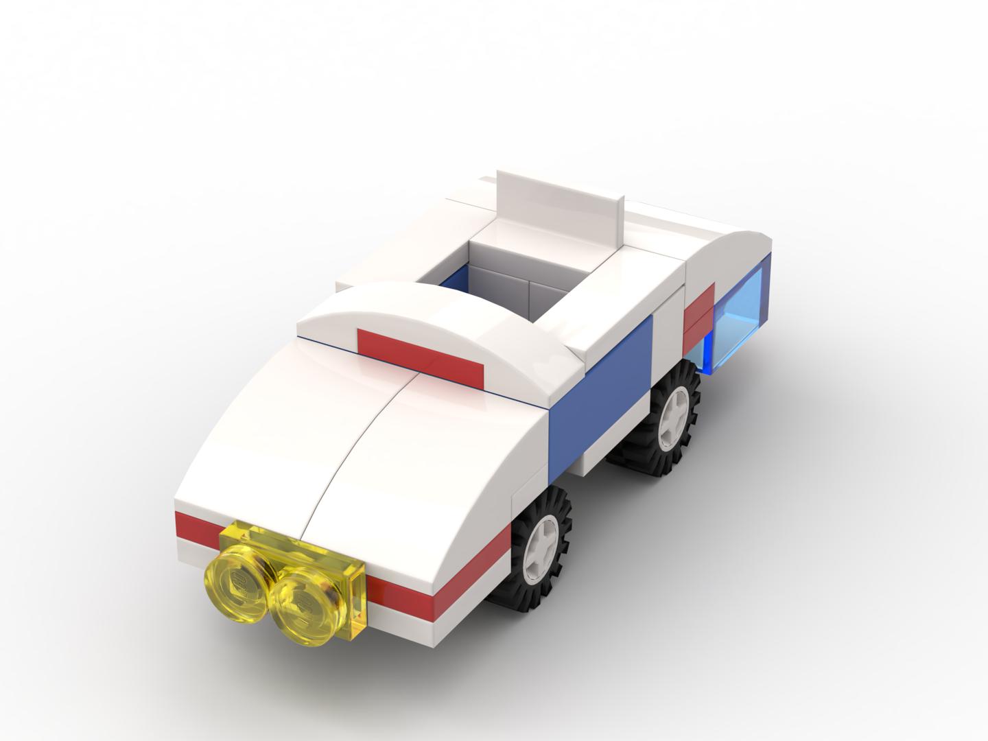 Mondrian Art Police Car