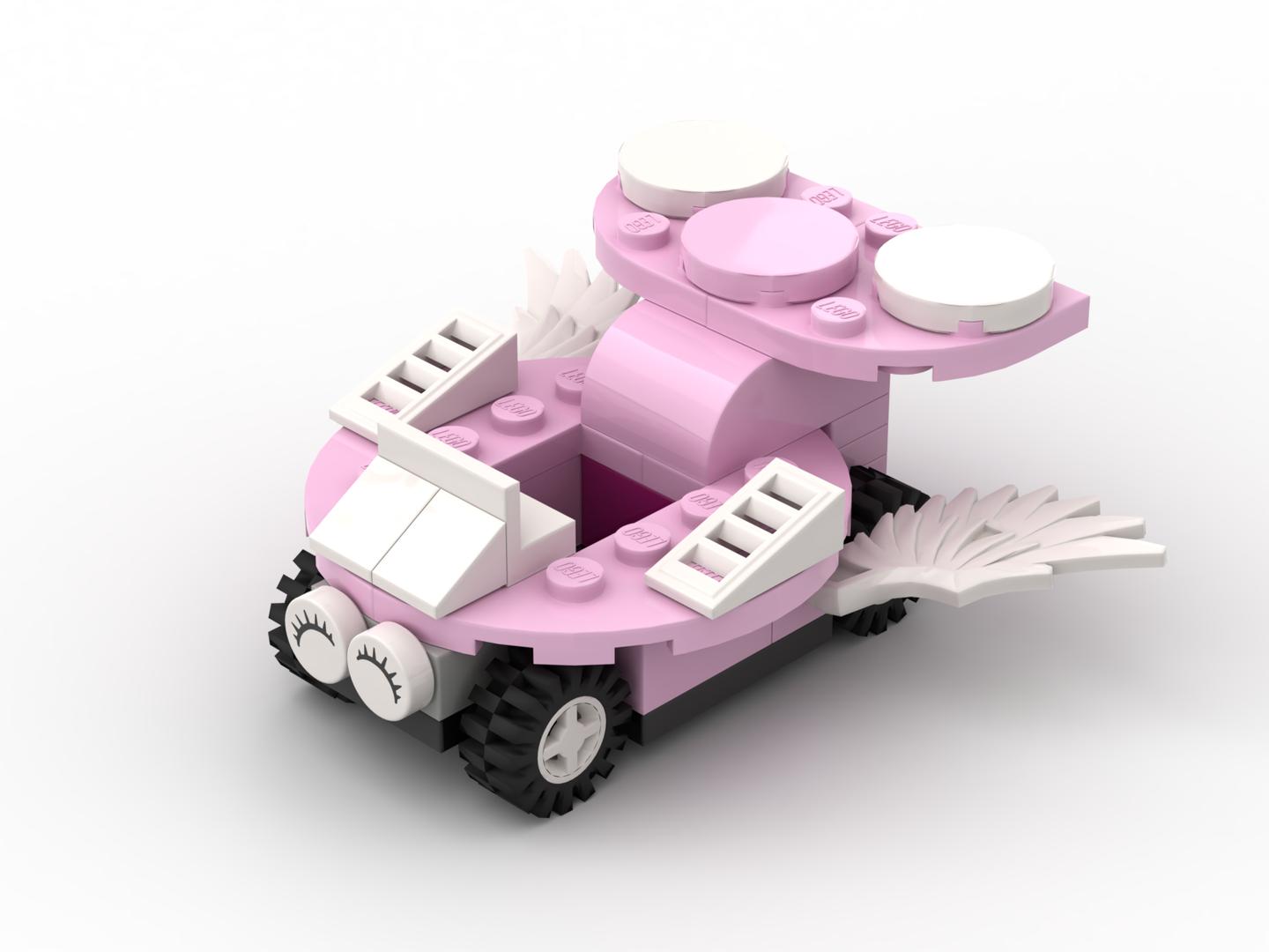Cute Flying Pink Car