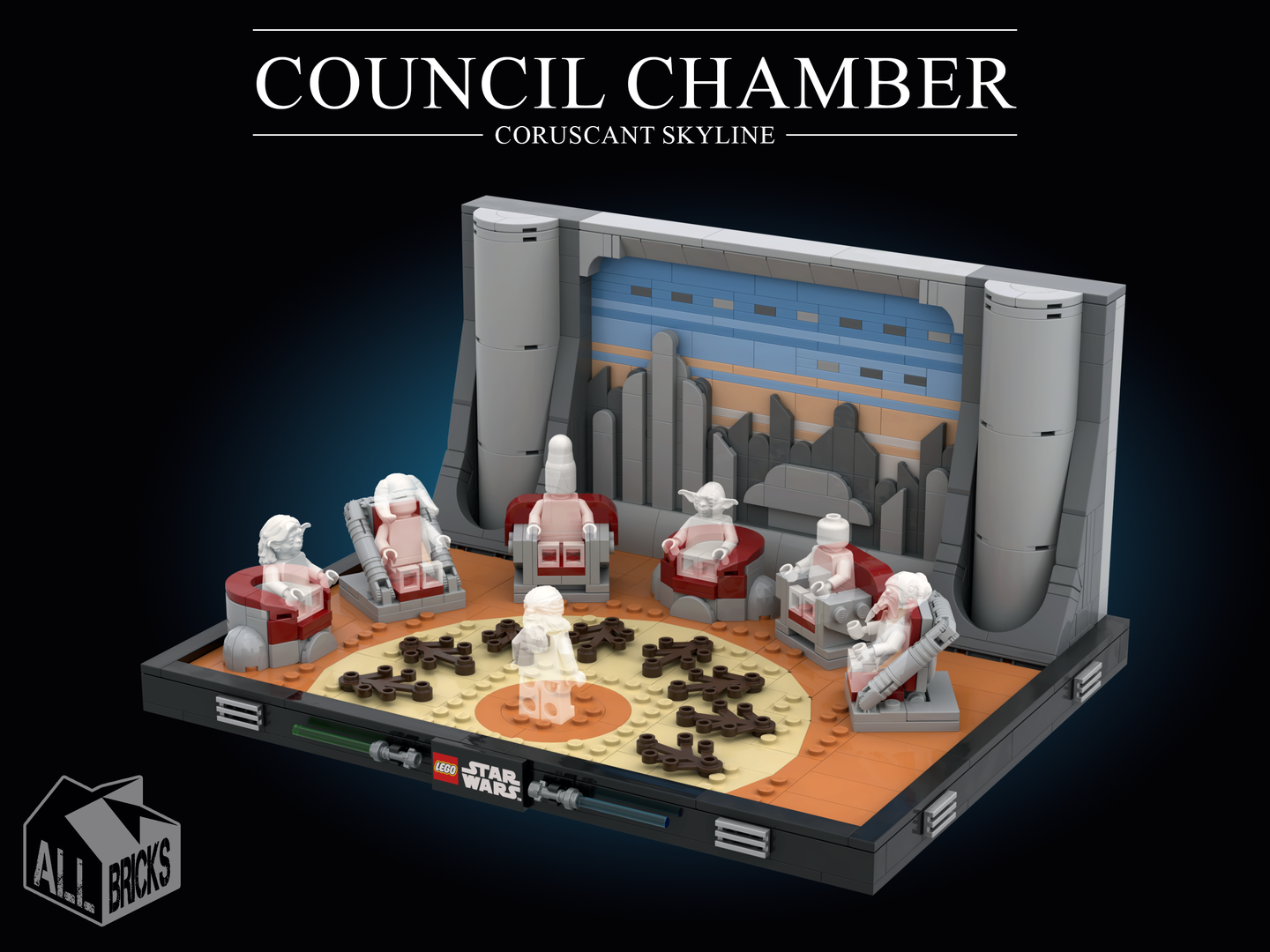 Council Chamber Diorama: Coruscant Skyline