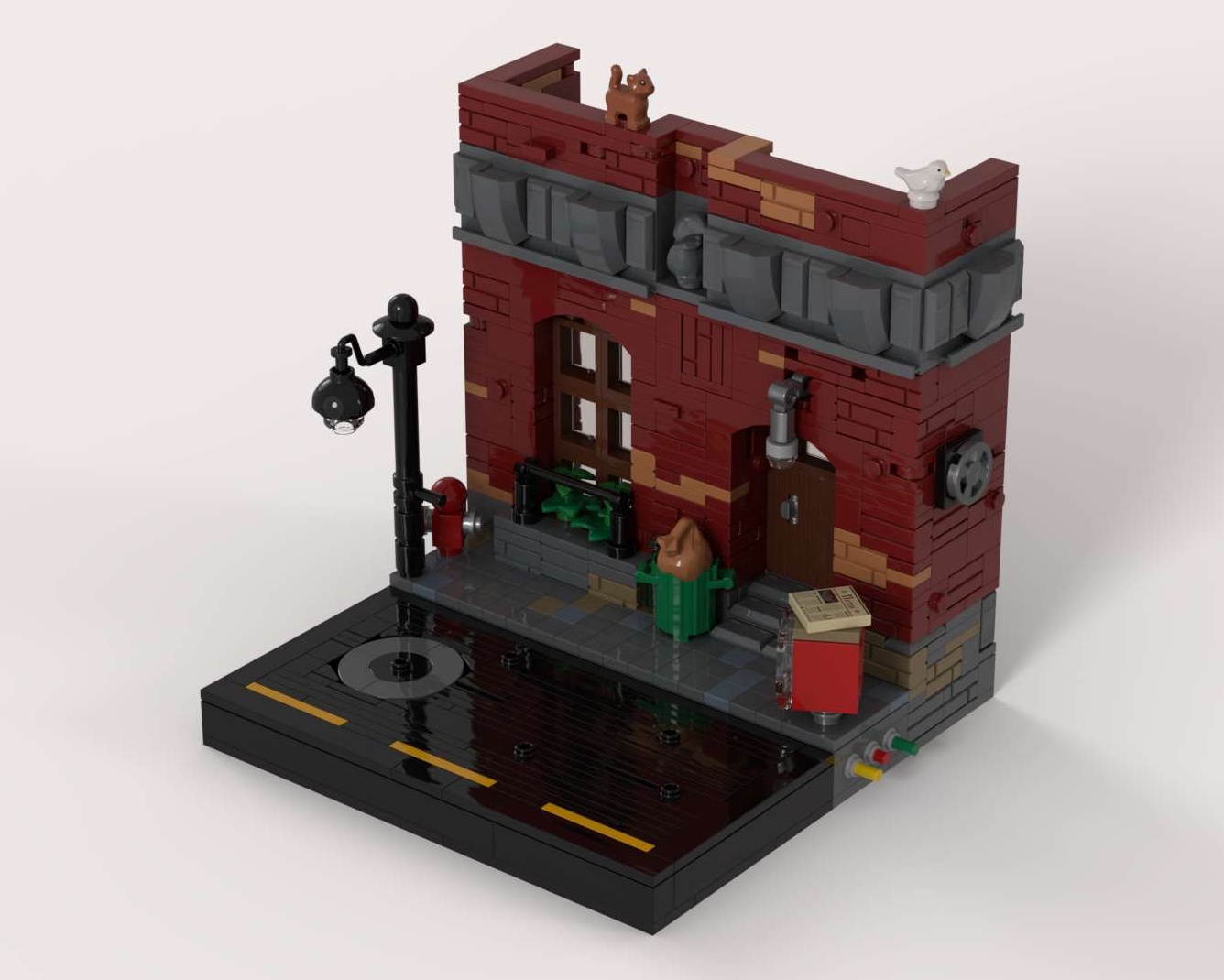 TMNT street fight diorama MOC