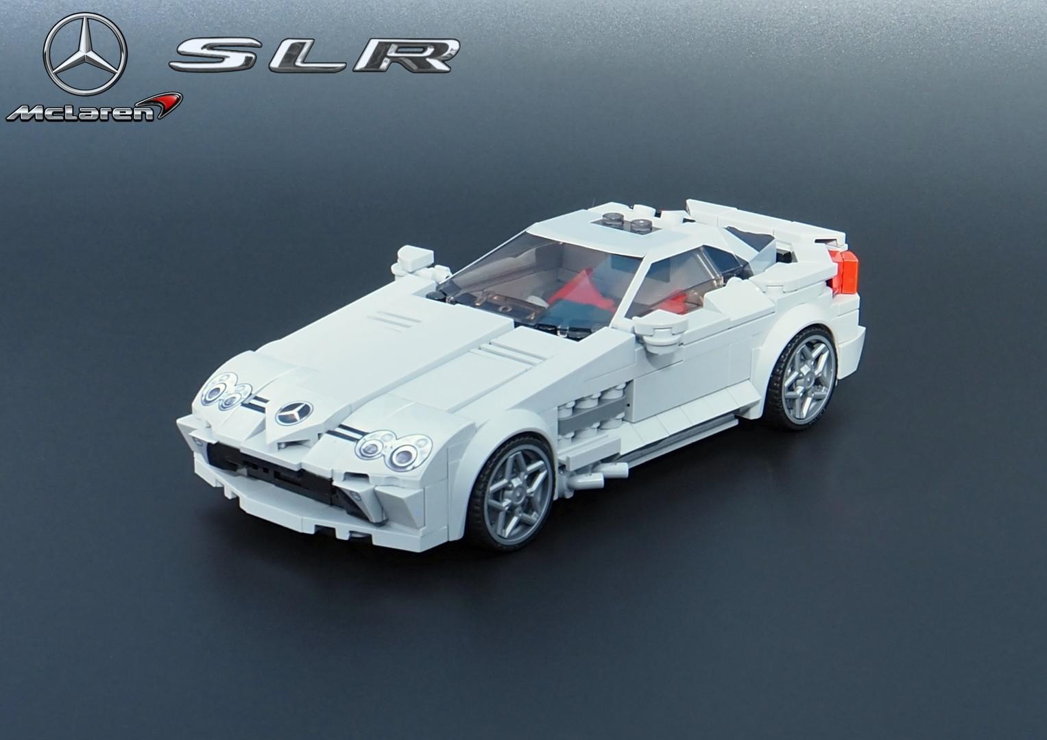 McLaren Mercedes SLR (Light Grey) - Speed Champions 8 Studs wide