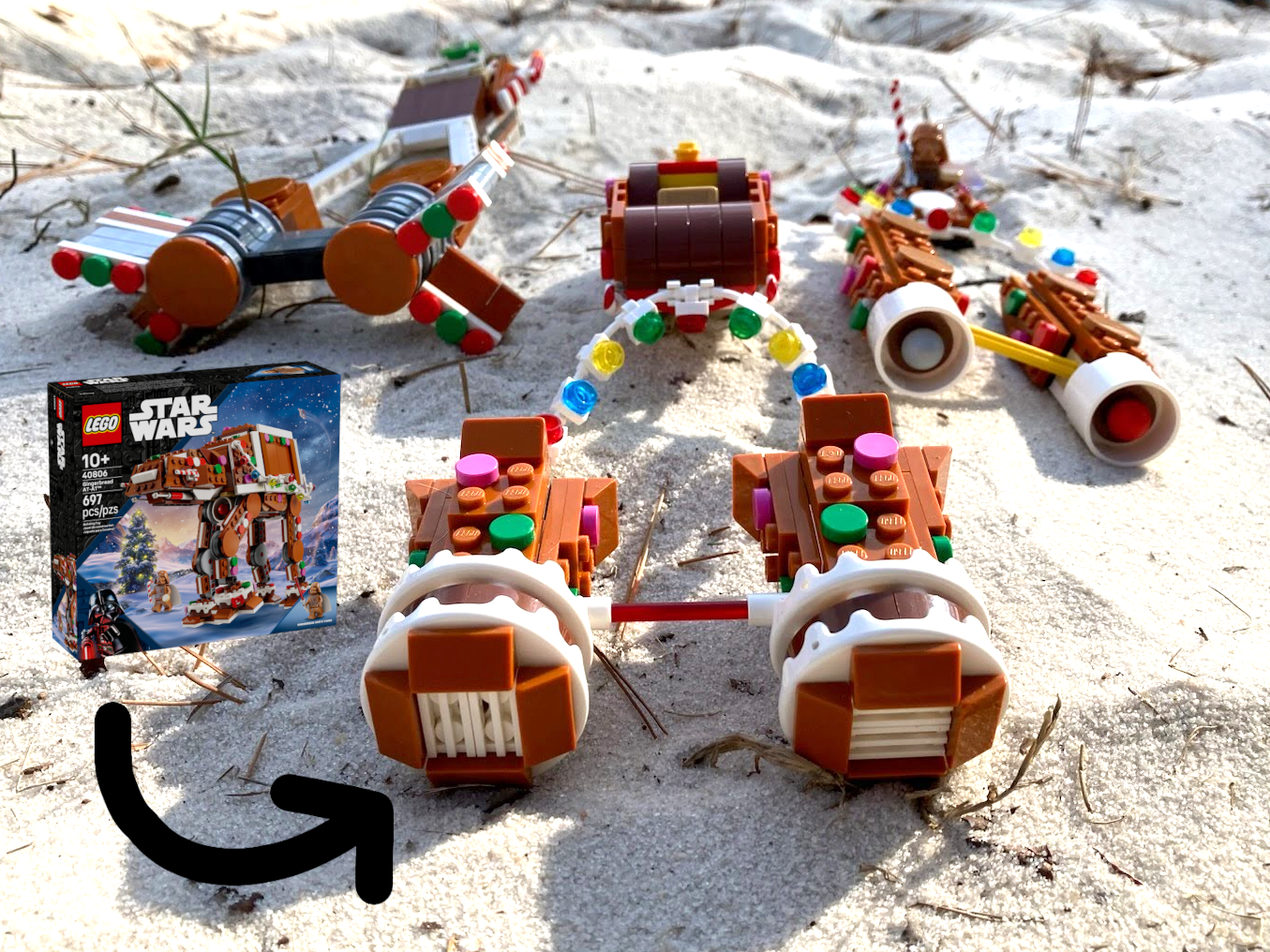 (40806-1 Alternate) Gingerbread Pod Racers